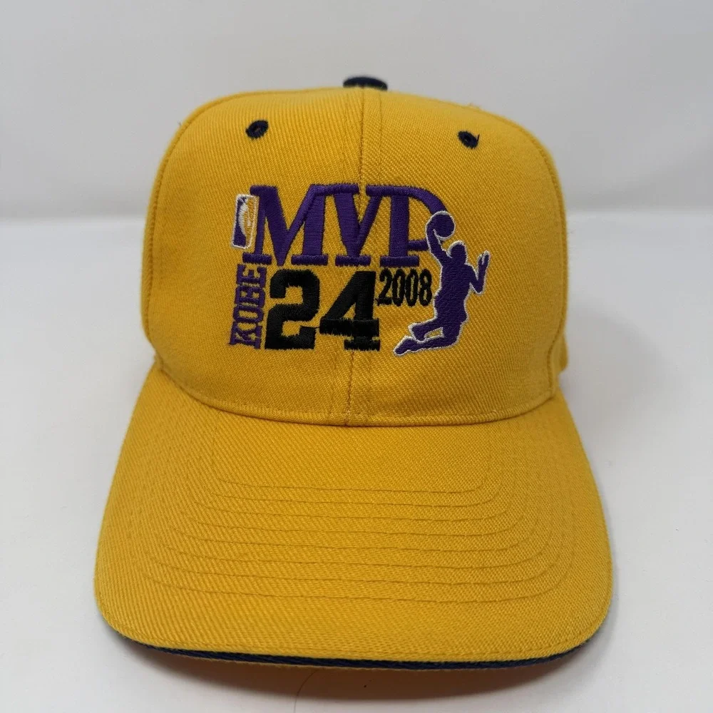 Los Angeles Lakers Hat Cap Strap Back One Size Yellow NBA Kobe Bryant MVP 2008
